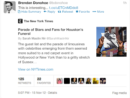 Social Marketing: NY Times using Twitter Cards