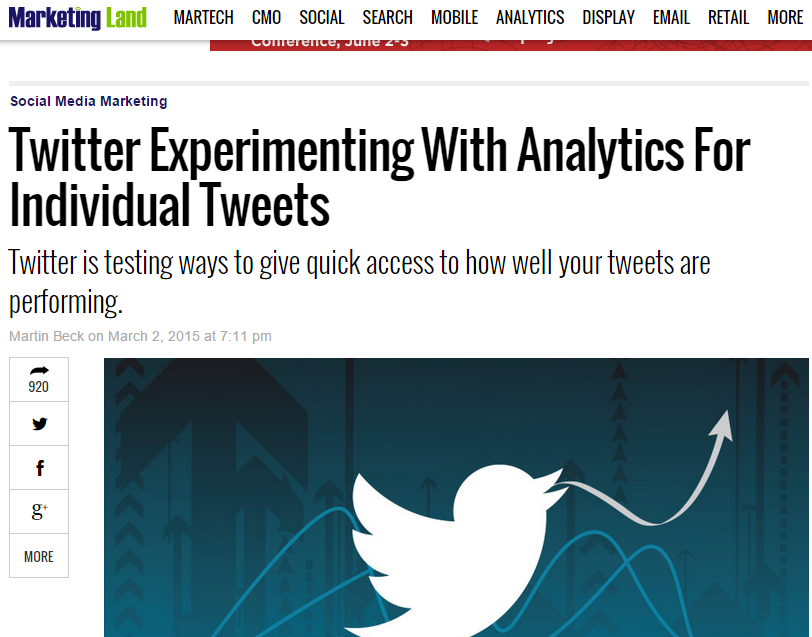 Twitter Experimenting With Analytics For Individual Tweets