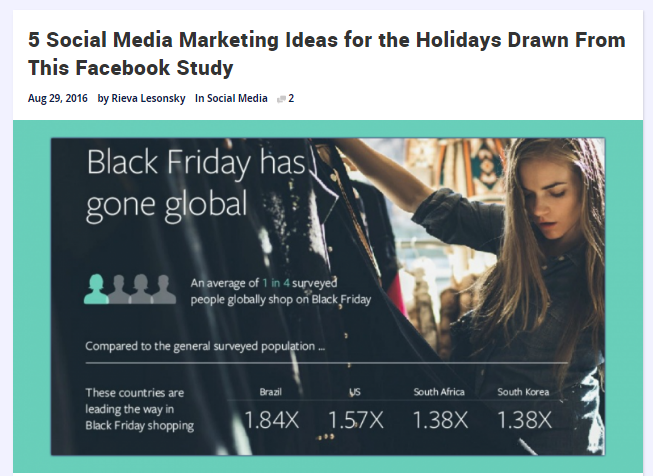 facebook holiday marketing